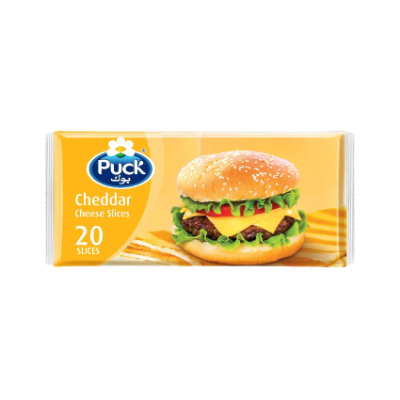 Puck Cheddar Slice Cheese, 400gm