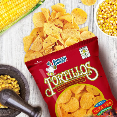 GRANNY GOOSE TORTILLOS CHIPS BBQ FLAVOUR 100 G