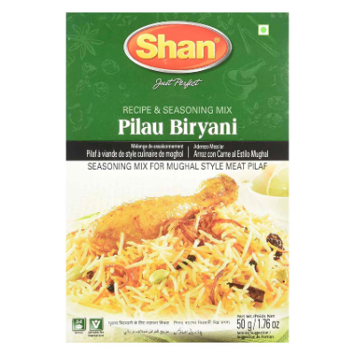 Shan Pilau Biryani Recipe & Masala Mix, 50gm