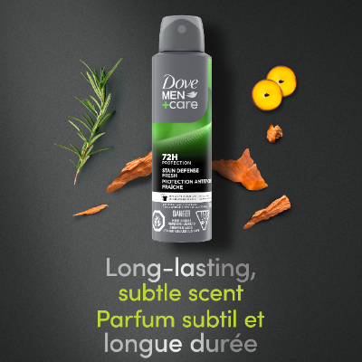 Dove Men+care 72h Protection Stain Defense Antiperspirant Deodorant Spray,150ML