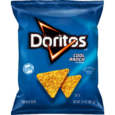 Doritos cool ranch tortilla chips, 92.1gm