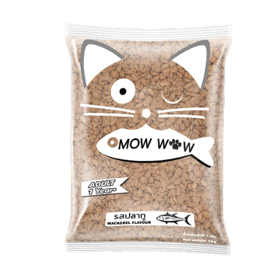 MOW WOW MACKEREL FLAVOUR ADULT CAT FOOD, 1KG