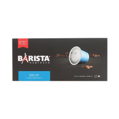 Barista Espresso Decaf Coffee Capsules, 120g, Pack of 20