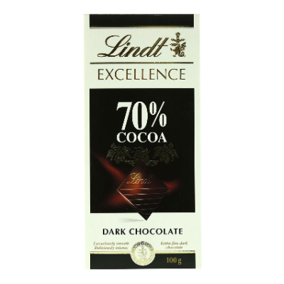 Lindt Excellence Dark Chocolate 70%, 100g